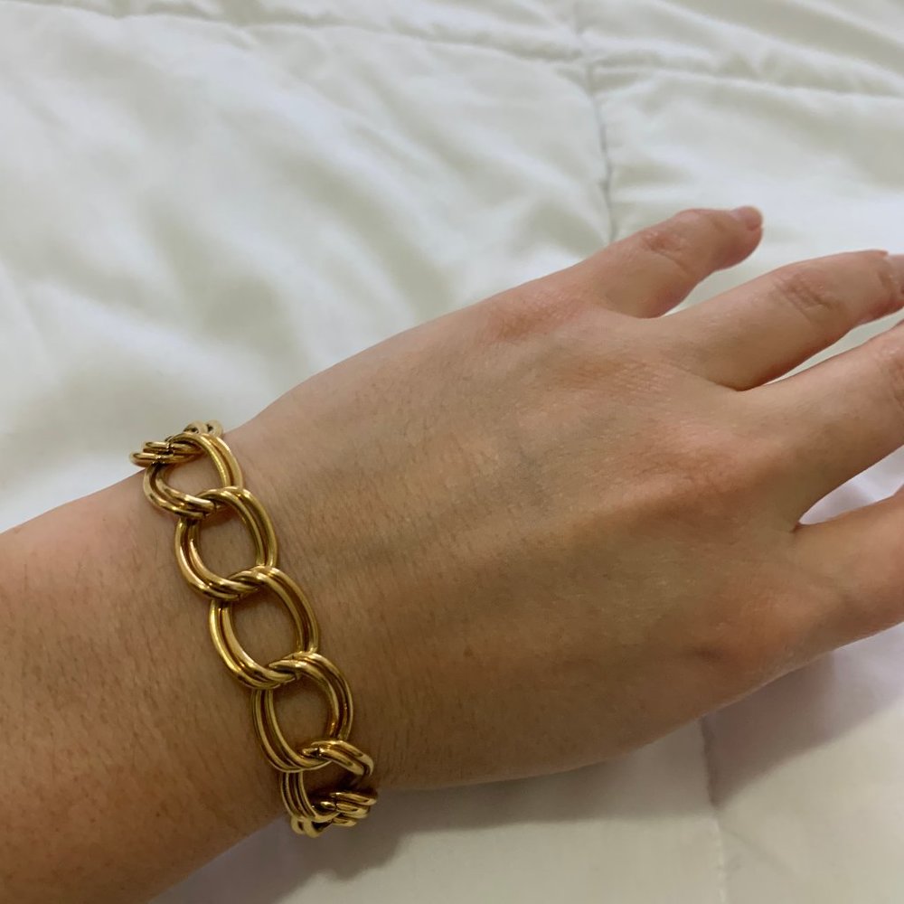 Gold Chain Bracelet, Adjustable